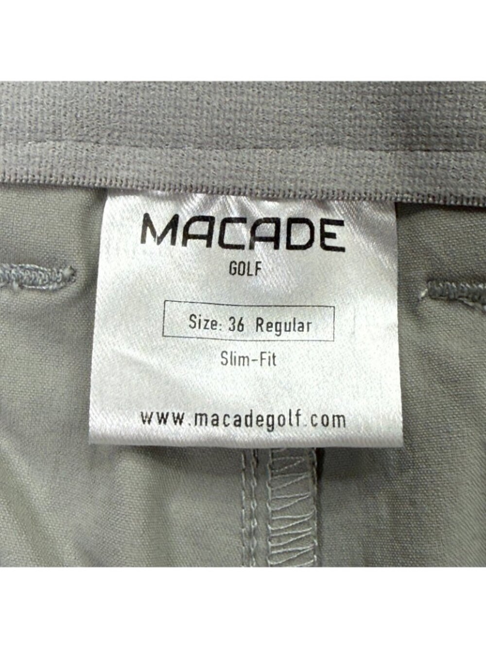 Macade Golf Pants Men 36 x 30 Gray Performance Tapered Ankle Zip Stretch Slim - Picture 5 of 16